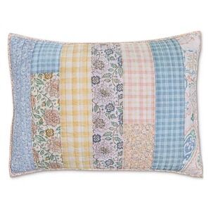 Charter Club 1 Standard Sham gingham patchwork 100 % cotton , new